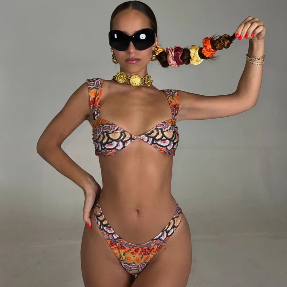 Tiger Tail Bikini Top and Bottom